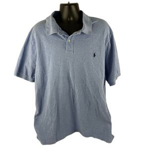 Mens Polo Ralph Lauren Short Sleeve Polo Shirt Size 3XLT Tall Blue Cotton